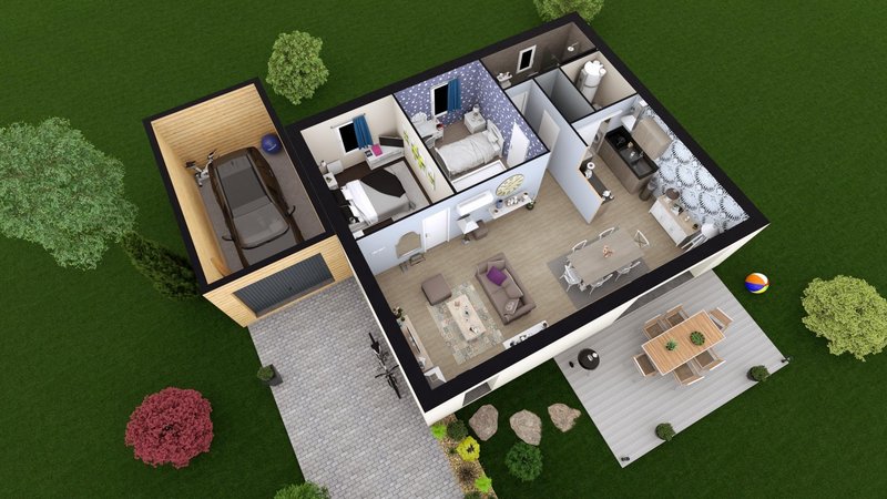Maison - 110 m2 - 3 pièces