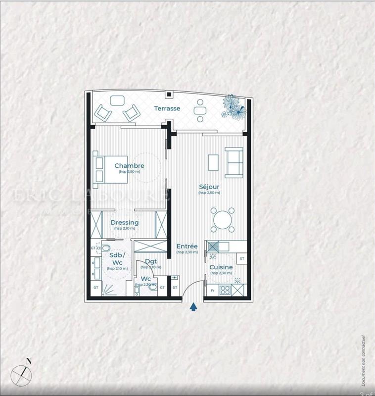 Appartement - 62,10 m2 - 2 pièces