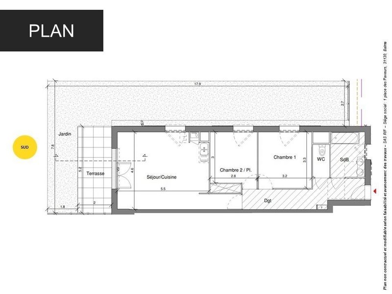 Appartement - 63 m2 - 3 pièces