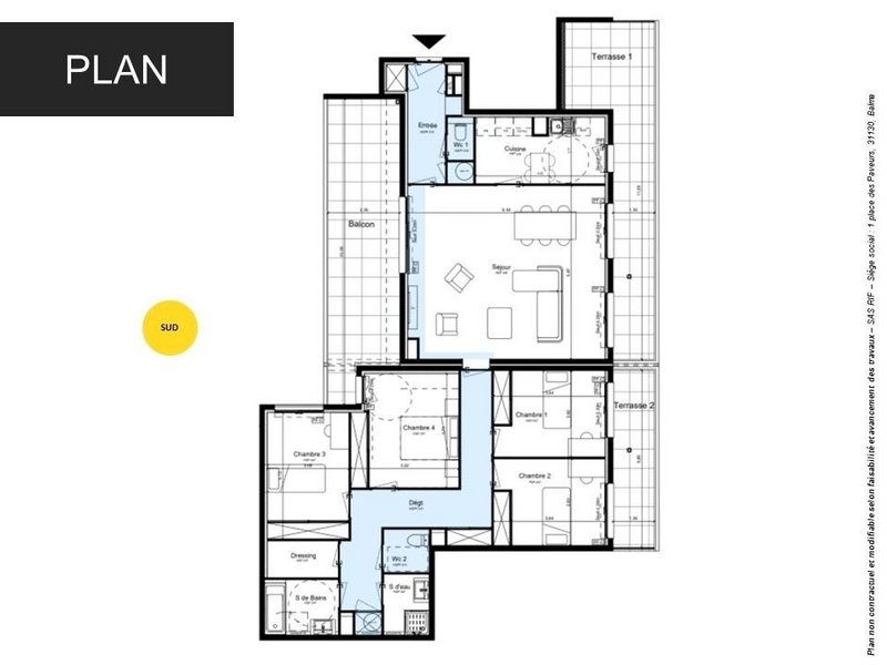 Appartement - 123 m2 - 5 pièces