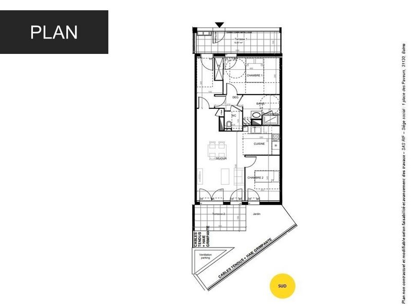 Appartement - 66 m2 - 3 pièces