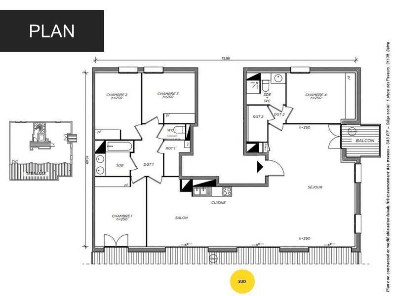 Appartement - 135 m2 - 5 pièces