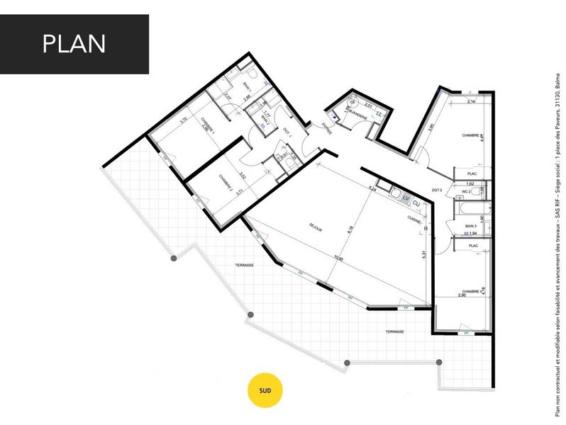 Appartement - 140 m2 - 5 pièces