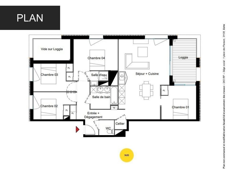 Appartement - 94 m2 - 5 pièces