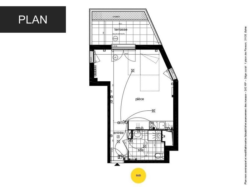 Appartement - 38 m2 - 1 pièce