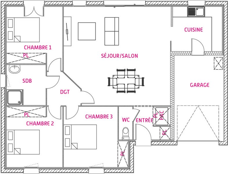 Maison - 89 m2 - 4 pièces