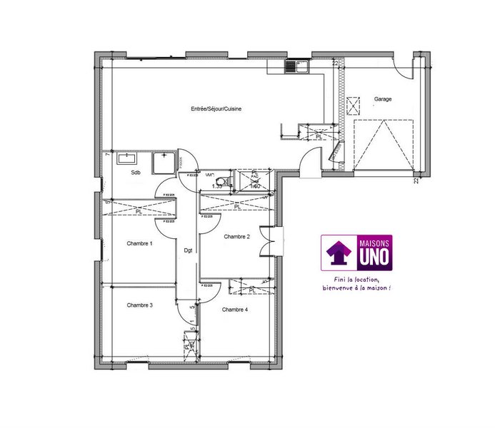 Maison - 93 m2 - 5 pièces