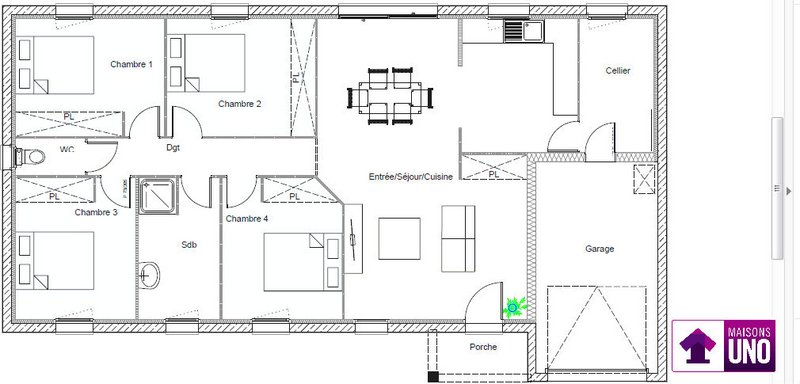 Maison - 98 m2 - 5 pièces