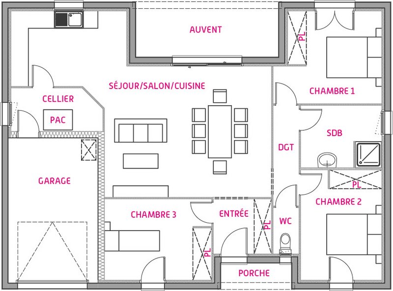 Maison - 86 m2 - 4 pièces