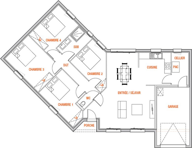 Maison - 104 m2 - 5 pièces