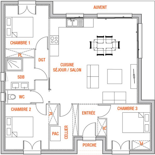 Maison - 82 m2 - 4 pièces