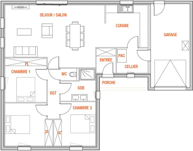 Maison - 92 m2 - 4 pièces