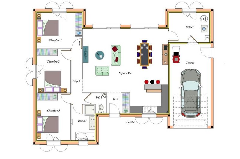 Maison - 109 m2 - 4 pièces