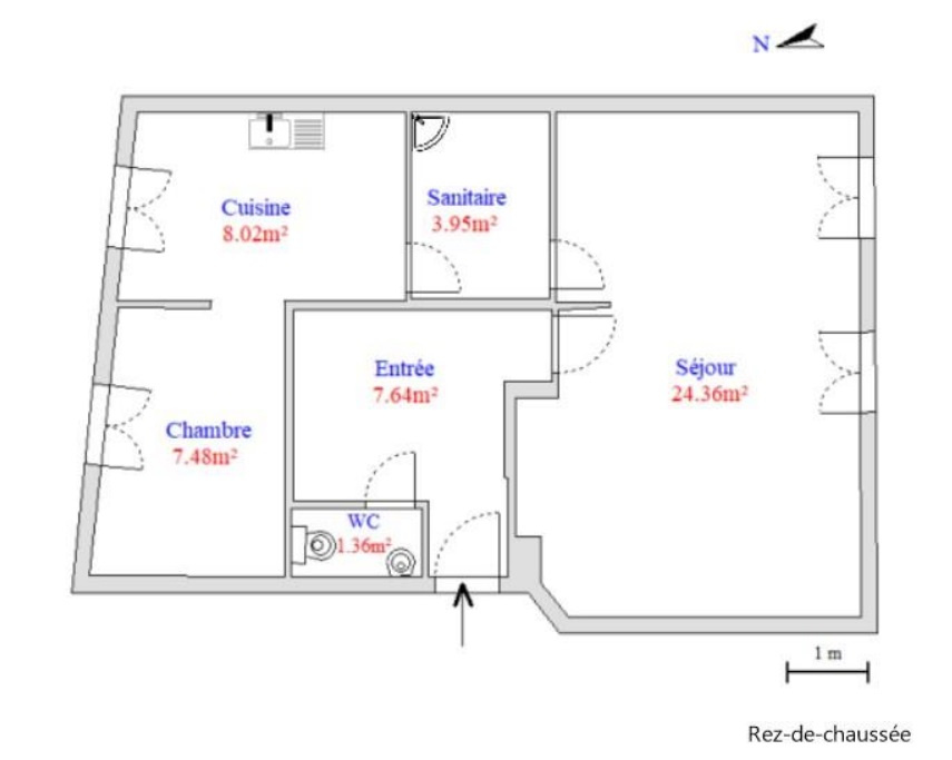 Appartement - 52,81 m2 - 2 pièces
