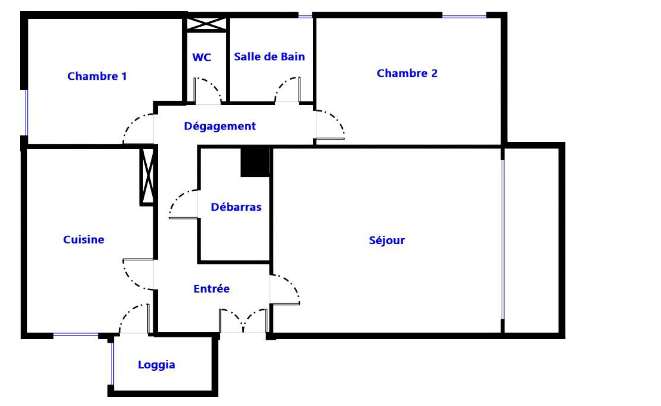 Appartement - 72,62 m2 - 3 pièces