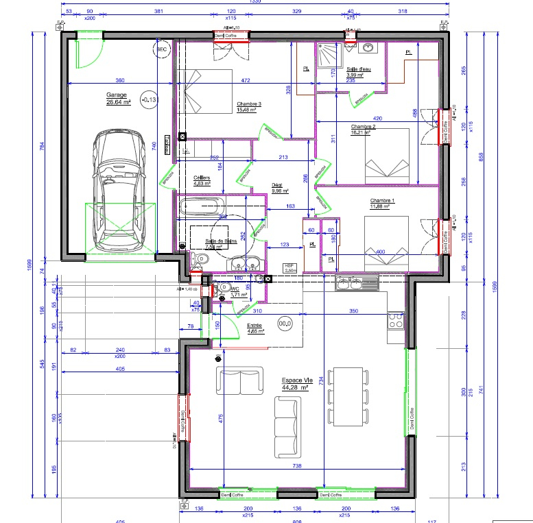 Maison - 120,37 m2 - 5 pièces