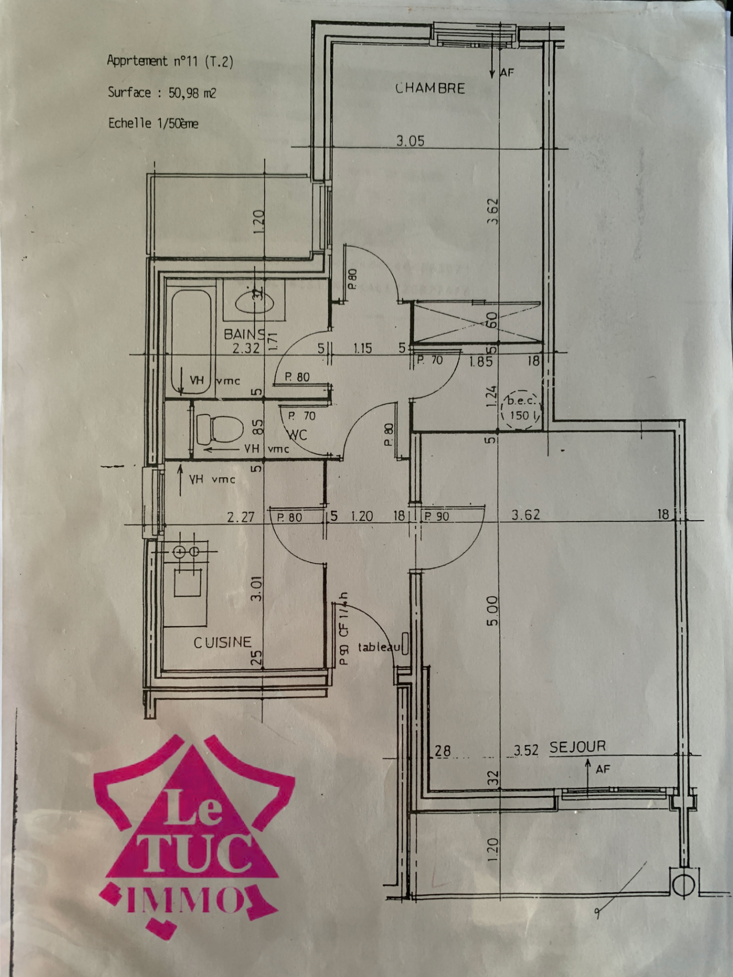 Appartement - 51 m2 - 2 pièces