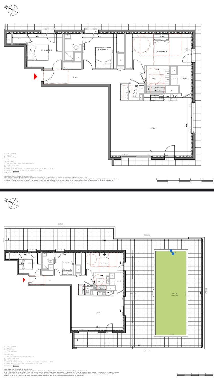 Appartement - 104 m2 - 4 pièces