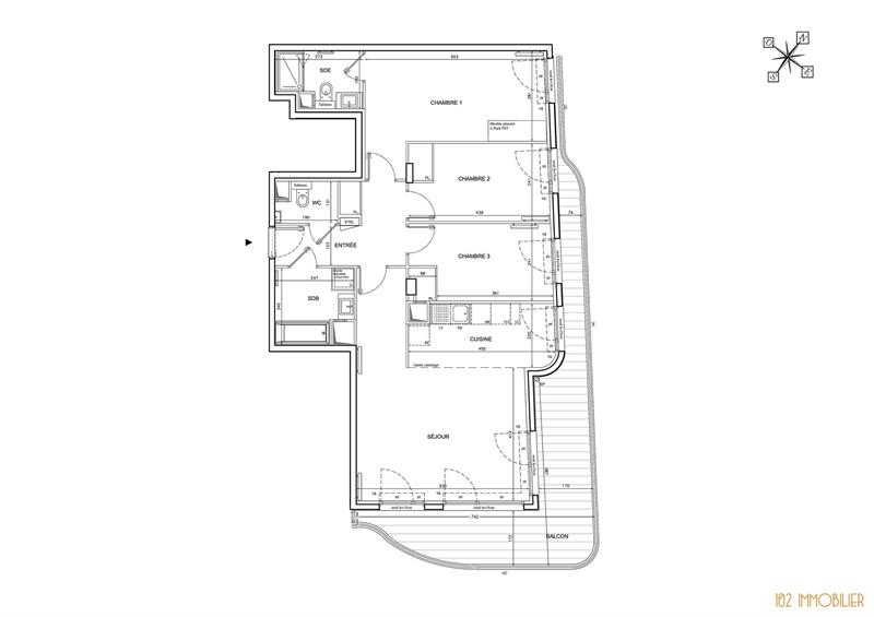 Appartement - 93 m2 - 4 pièces