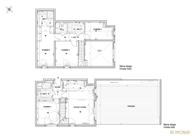 Appartement - 109 m2 - 5 pièces